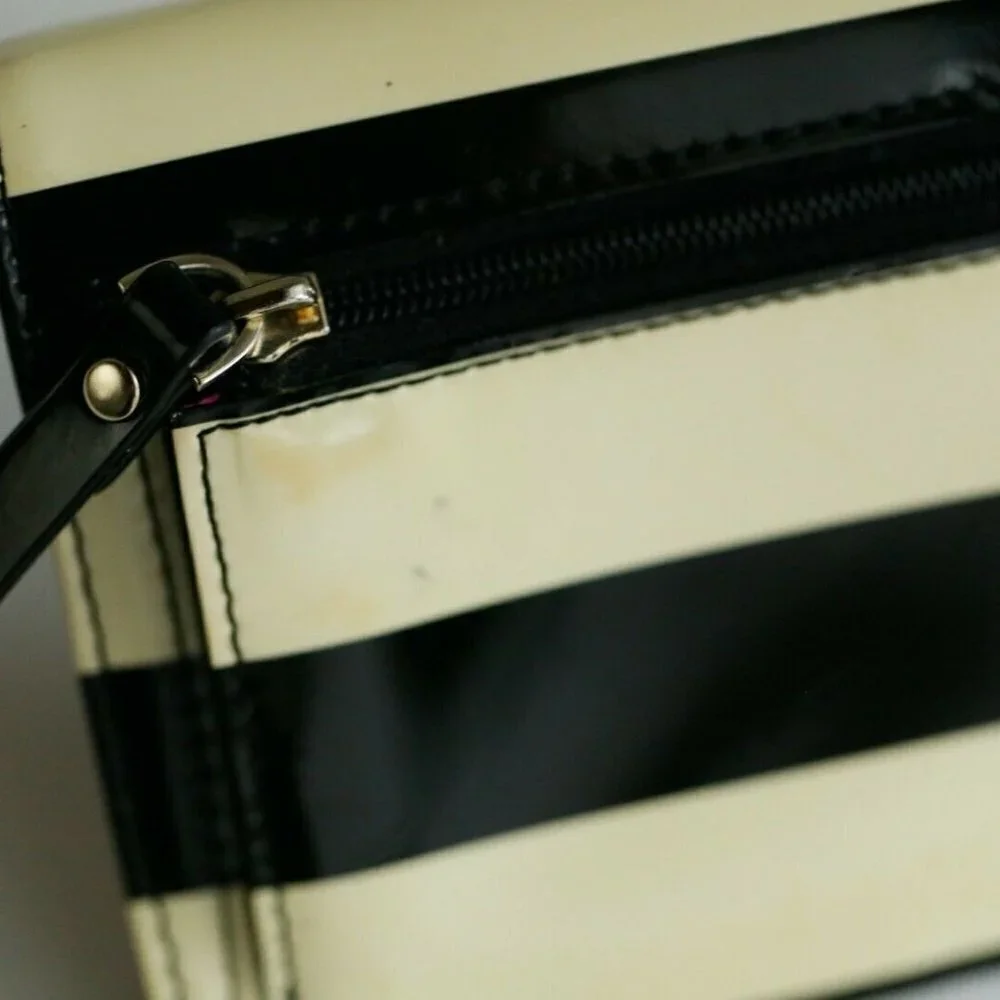 Kate Spade Classic Ivory Black Patent Wallet